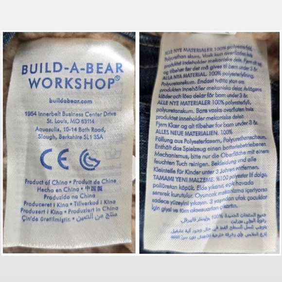 Build A Bear BAB Teddy Bear Tan Plush Stuffed Animal 2019 - Picture 13 of 14